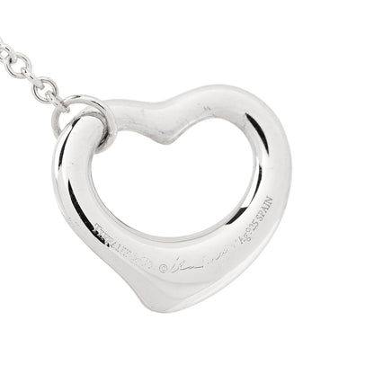Tiffany Sterling Silver Pearl Elsa Peretti Open Heart Bracelet 3 of 4