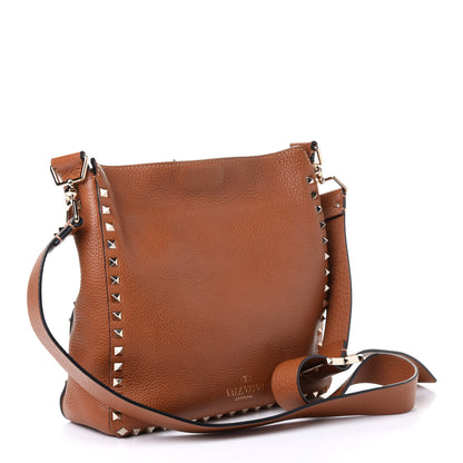 Valentino Garavani Pebbled Calfskin Small Rockstud Flip-Lock Messenger Bag Light Cuir 2 of 4