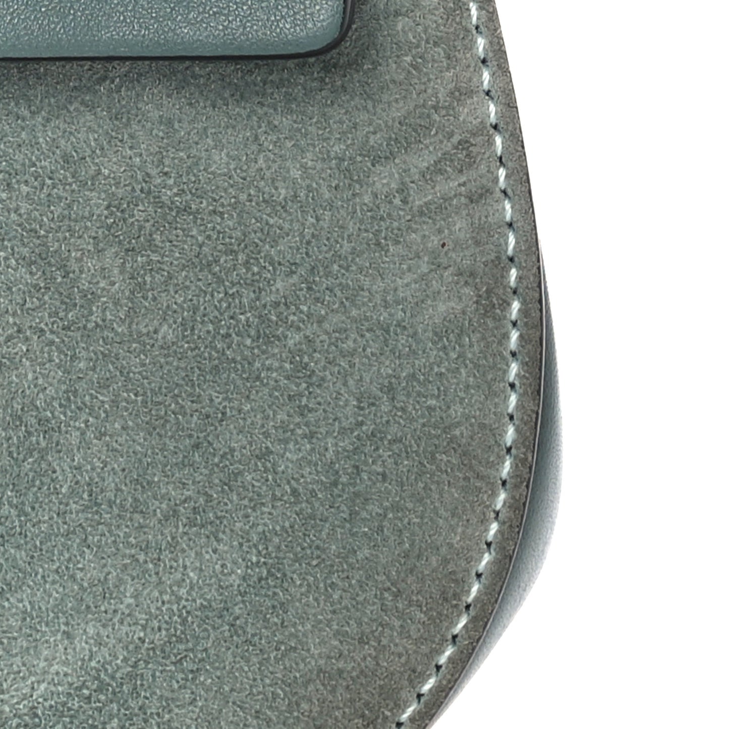 Suede Smooth Calfskin Mini Drew Shoulder Bag Cloudy Blue