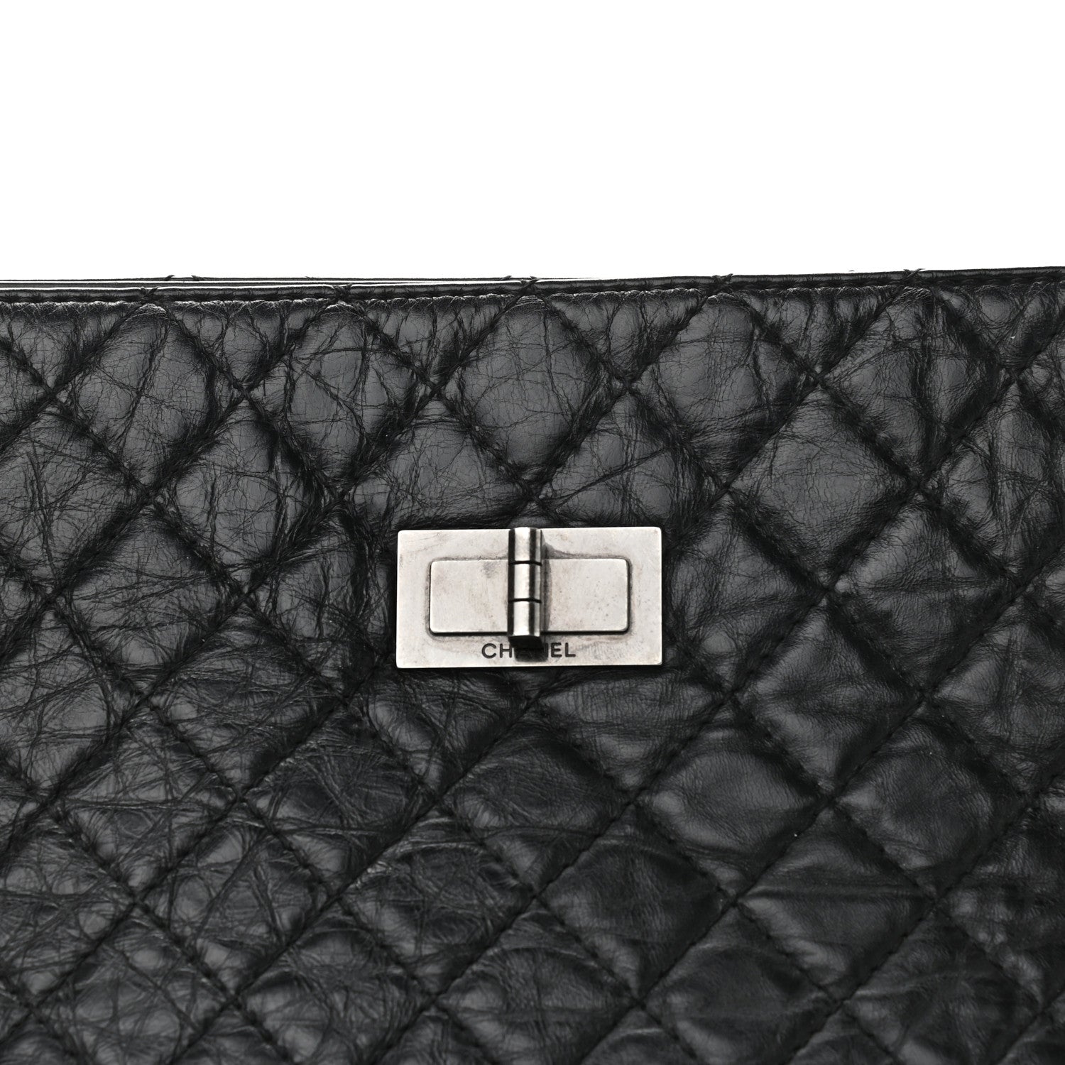 Chanel Aged Calfskin Reissue 2.55 Tote Black 7 of 9