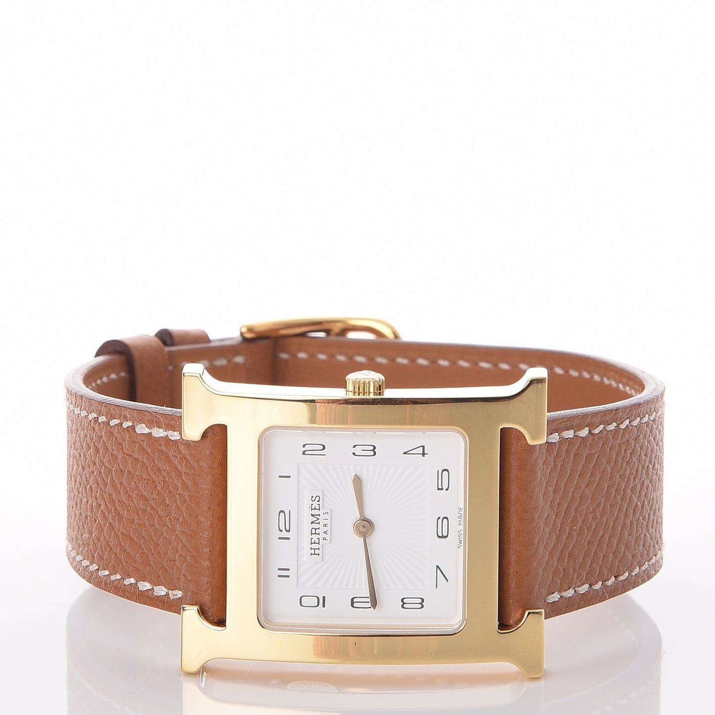 Stainless Steel Epsom 26mm Heure H Hour Quartz Watch Gold