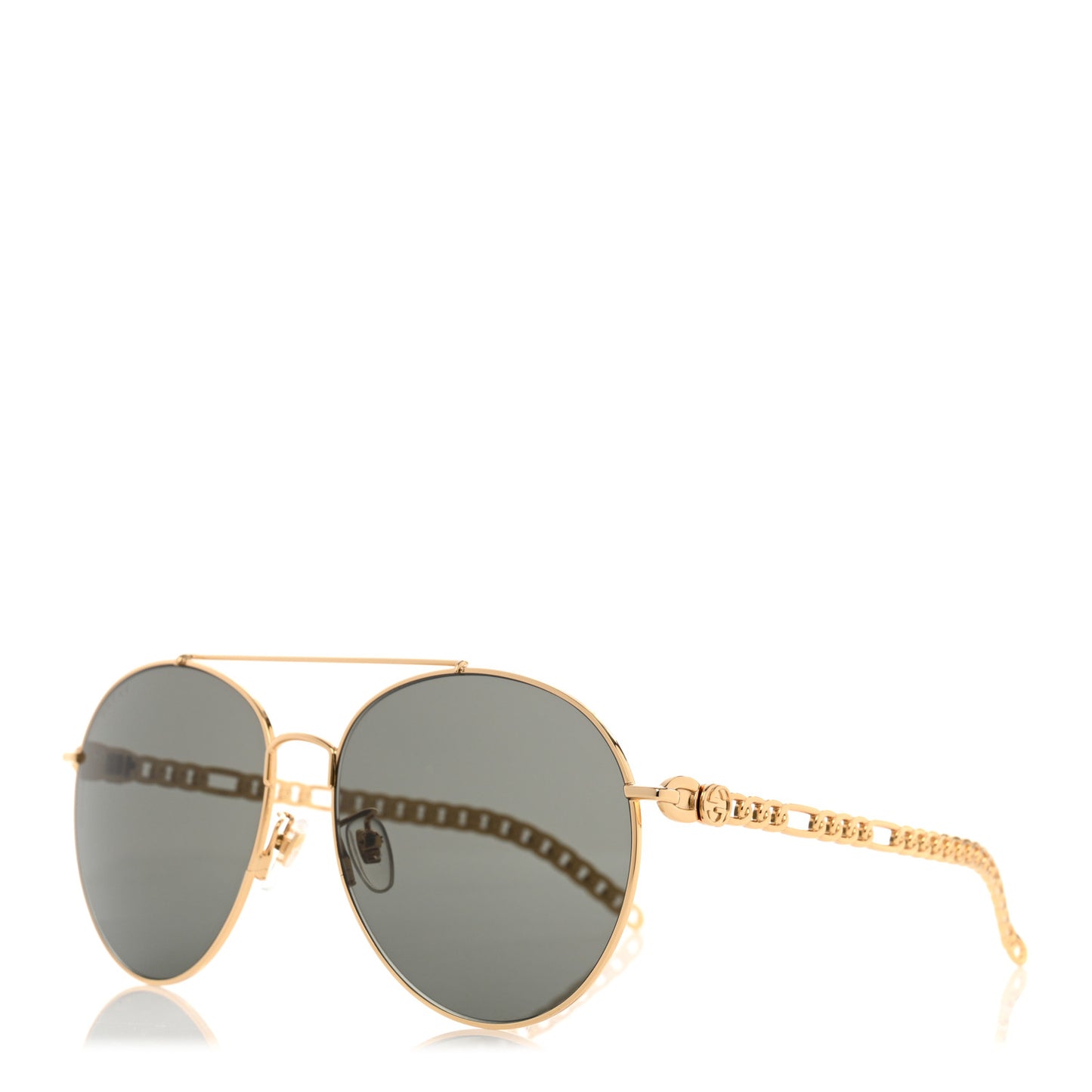 Aviator Charm Chain Sunglasses GG0725S Black