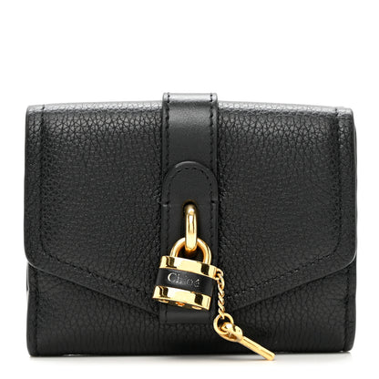 Chloe Grained Calfskin Small Aby Tri-Fold Wallet Black 1 of 6