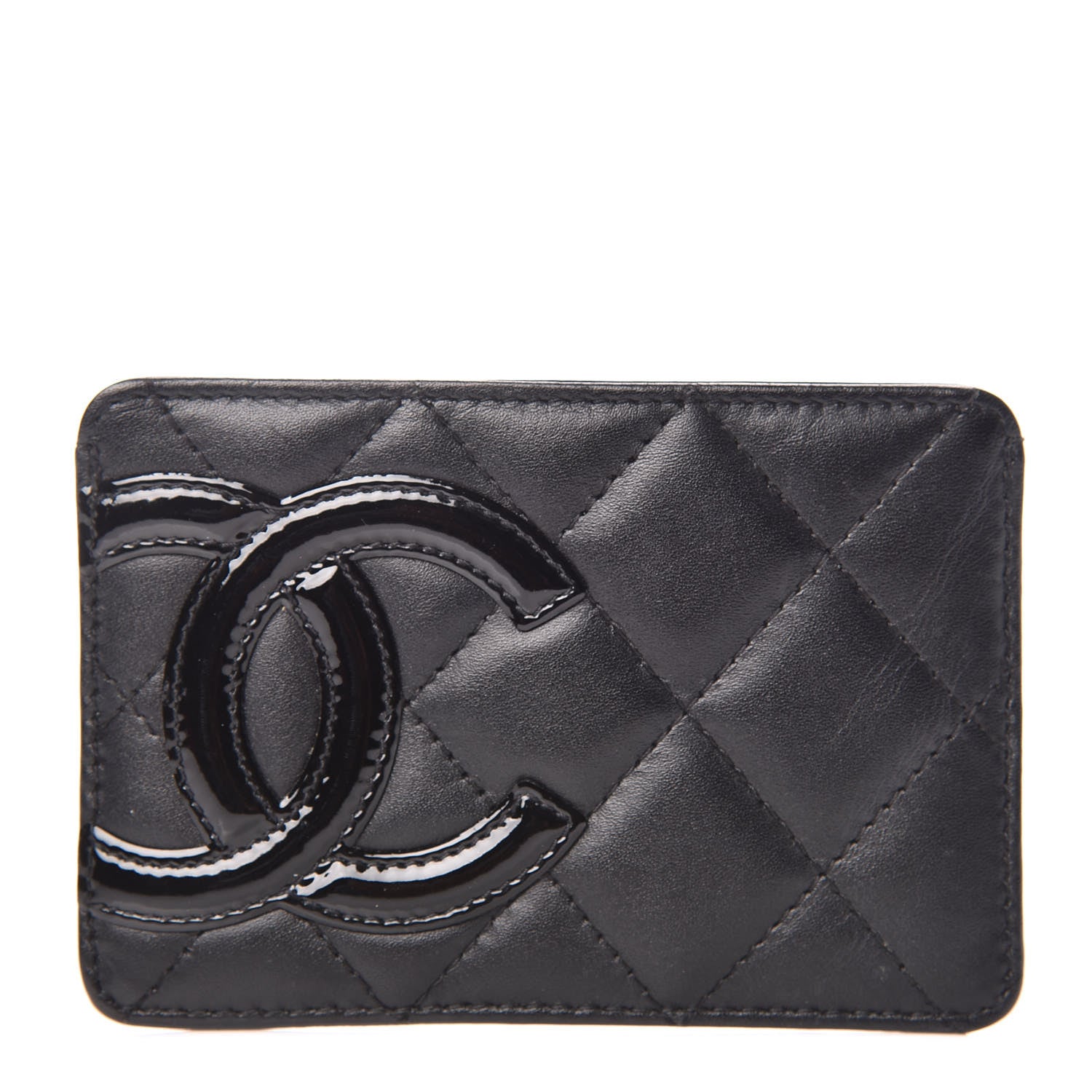 Chanel Calfskin Quilted Cambon Card Holder Black 1 of 7