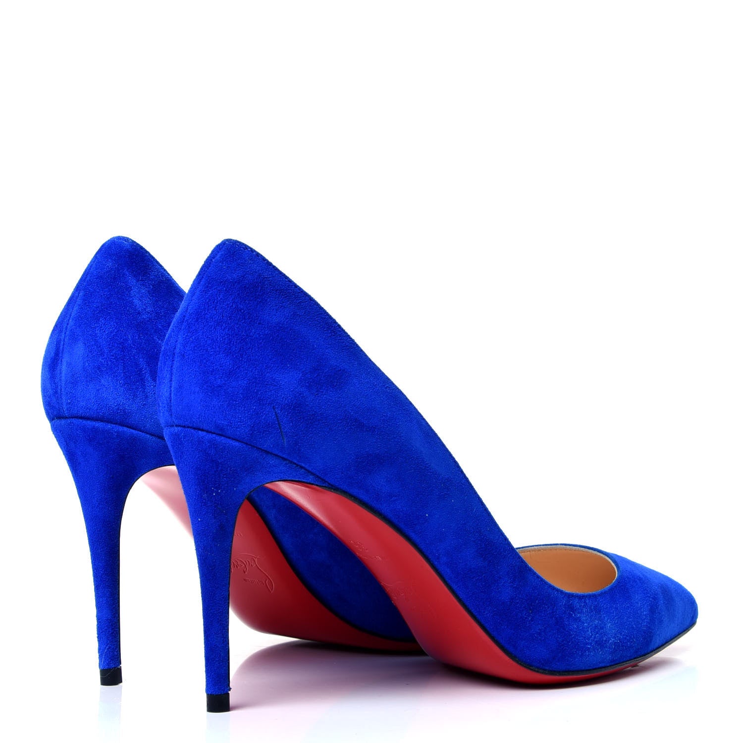 Christian Louboutin Veau Velours Pigalle Follies 85 Pumps 38 Cyclades 3 of 9