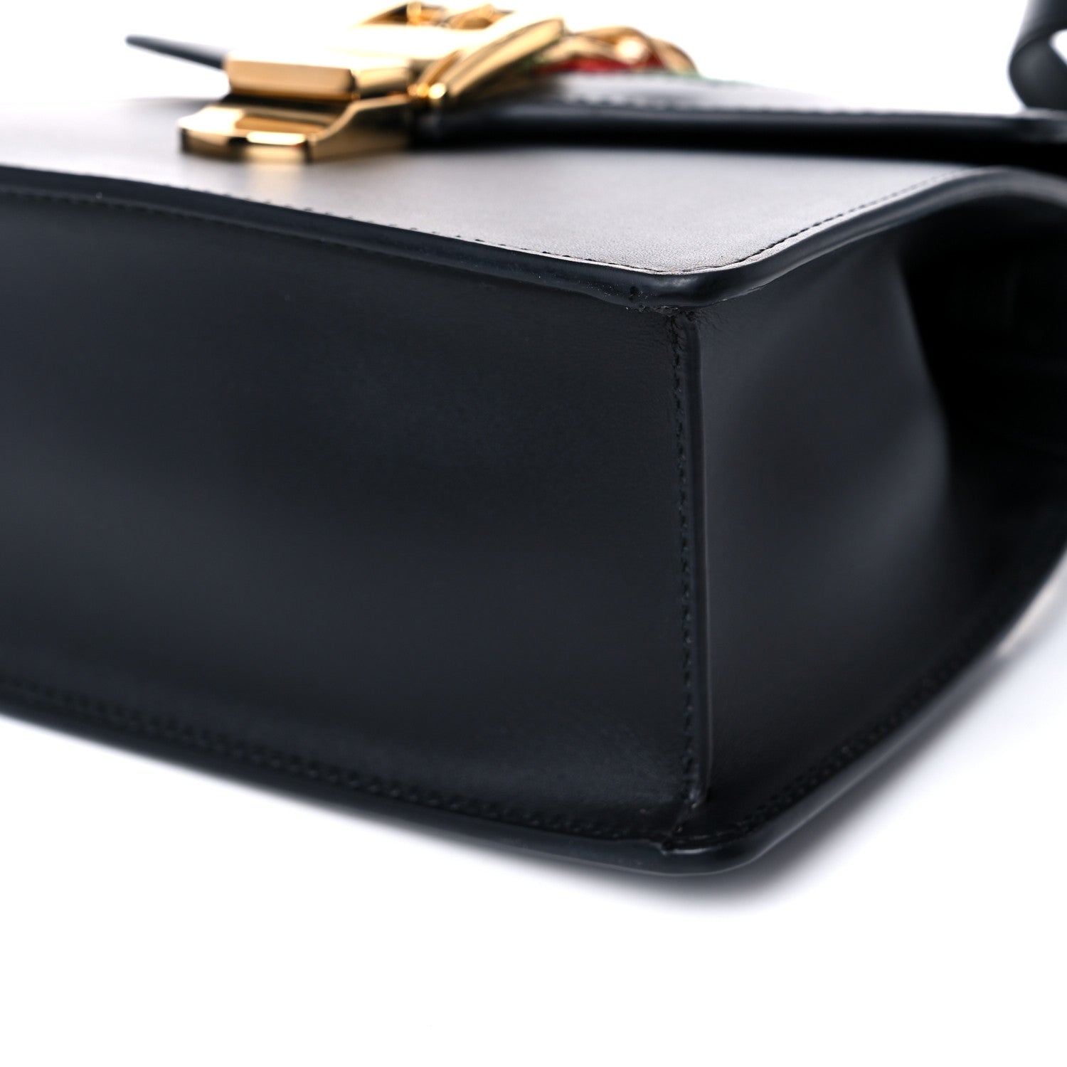 Gucci Calfskin Mini Sylvie Top Handle Bag Black 10 of 15
