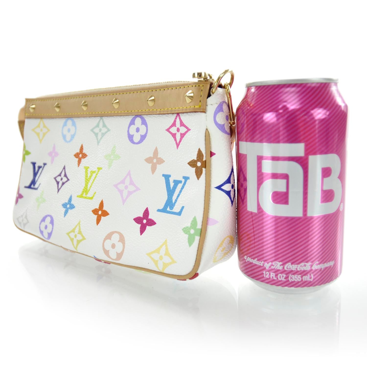 Louis Vuitton Monogram Multicolor Pochette Accessories White 2 of 8