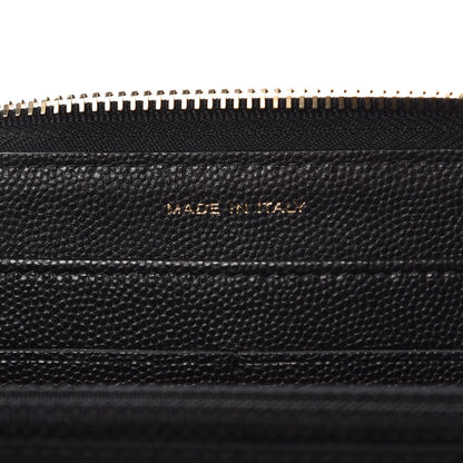 Chanel Caviar Camellia Embossed Large Zip Around Gusset Wallet Black 7 of 8