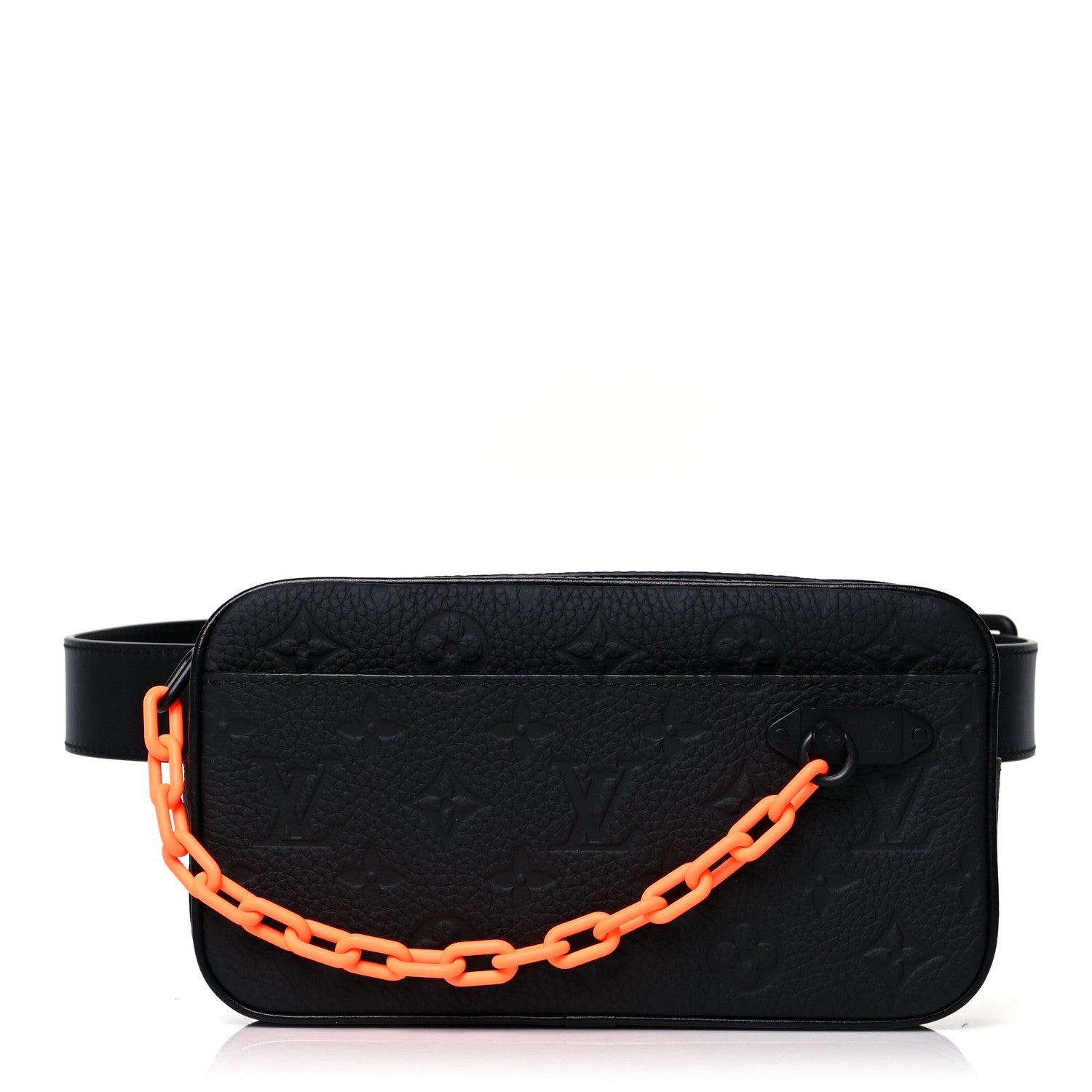 Louis Vuitton Taurillon Monogram Uniformes Solar Ray Soft Pochette Volga Belt Bag Black 1 of 9