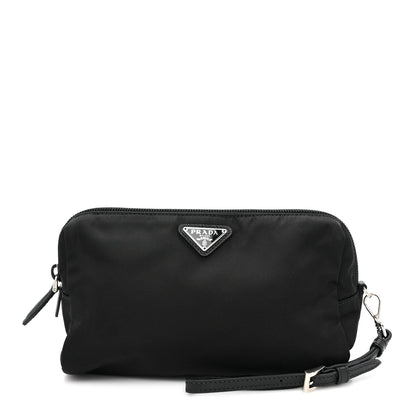 Prada Tessuto Nylon Saffiano Wristlet Black 1 of 8
