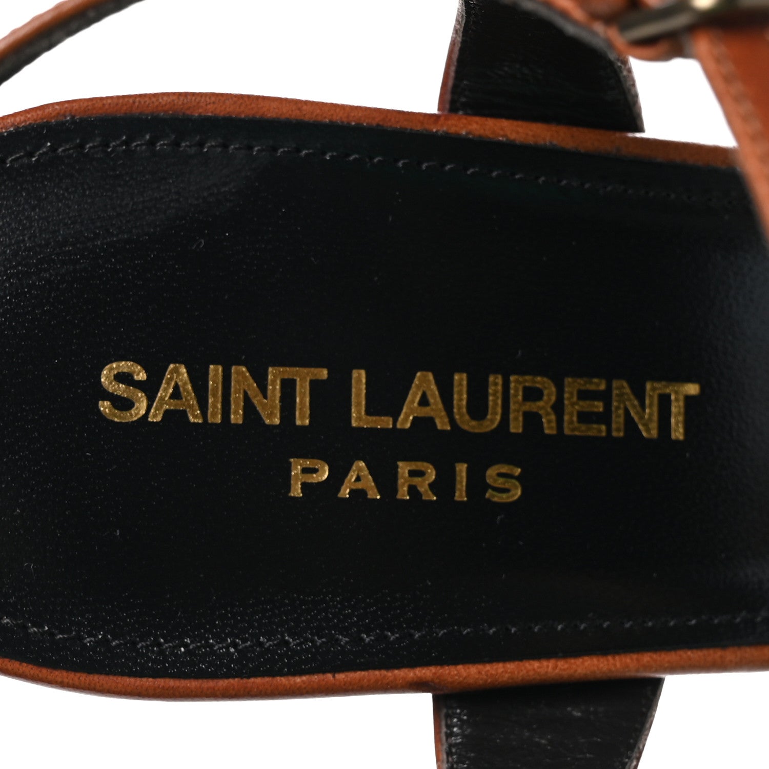 Saint Laurent Vendome Bianca 85 Platform Sandals 39 Cognac 6 of 8