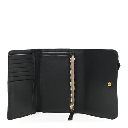 Chloe Grained Calfskin Alphabet Compact Wallet Black 4 of 11