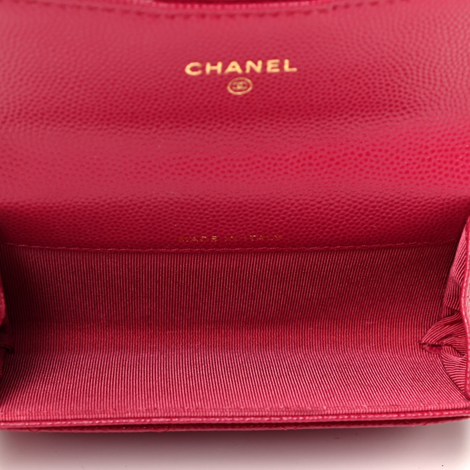 Chanel Caviar Quilted Flap Card Holder Wallet Dark Pink 5 of 8