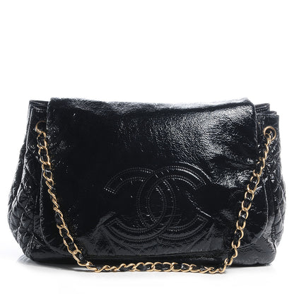 Chanel Patent Large Rock and Chain Flap Black 1 of 7