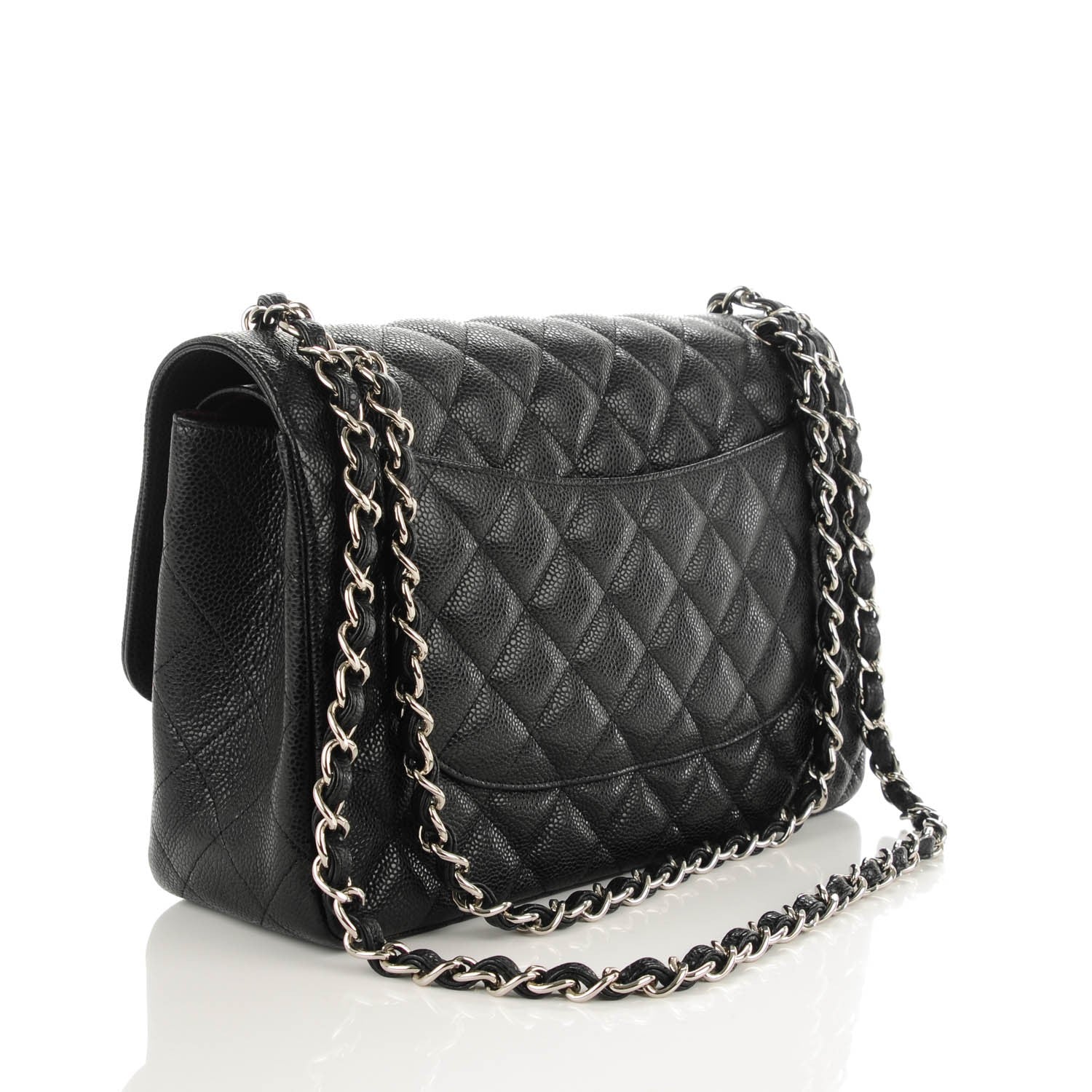 Chanel Caviar Quilted Jumbo Double Flap Black 3 of 8
