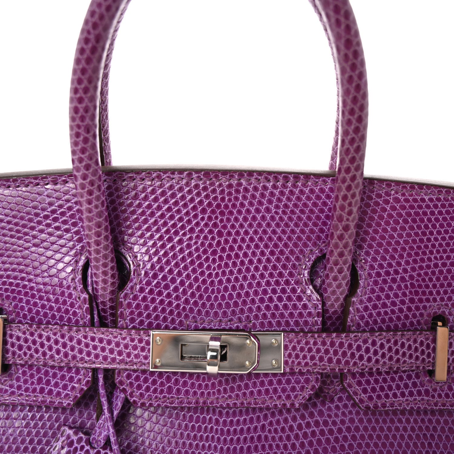Hermes Lizard Birkin 25 Violet 8 of 11