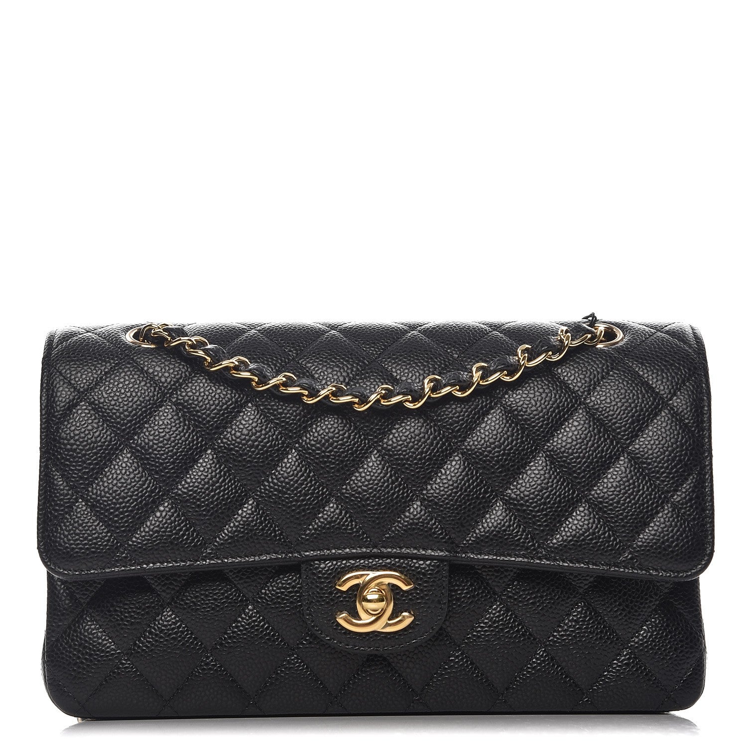 Chanel Caviar Quilted Medium Double Flap Black 1 of 9