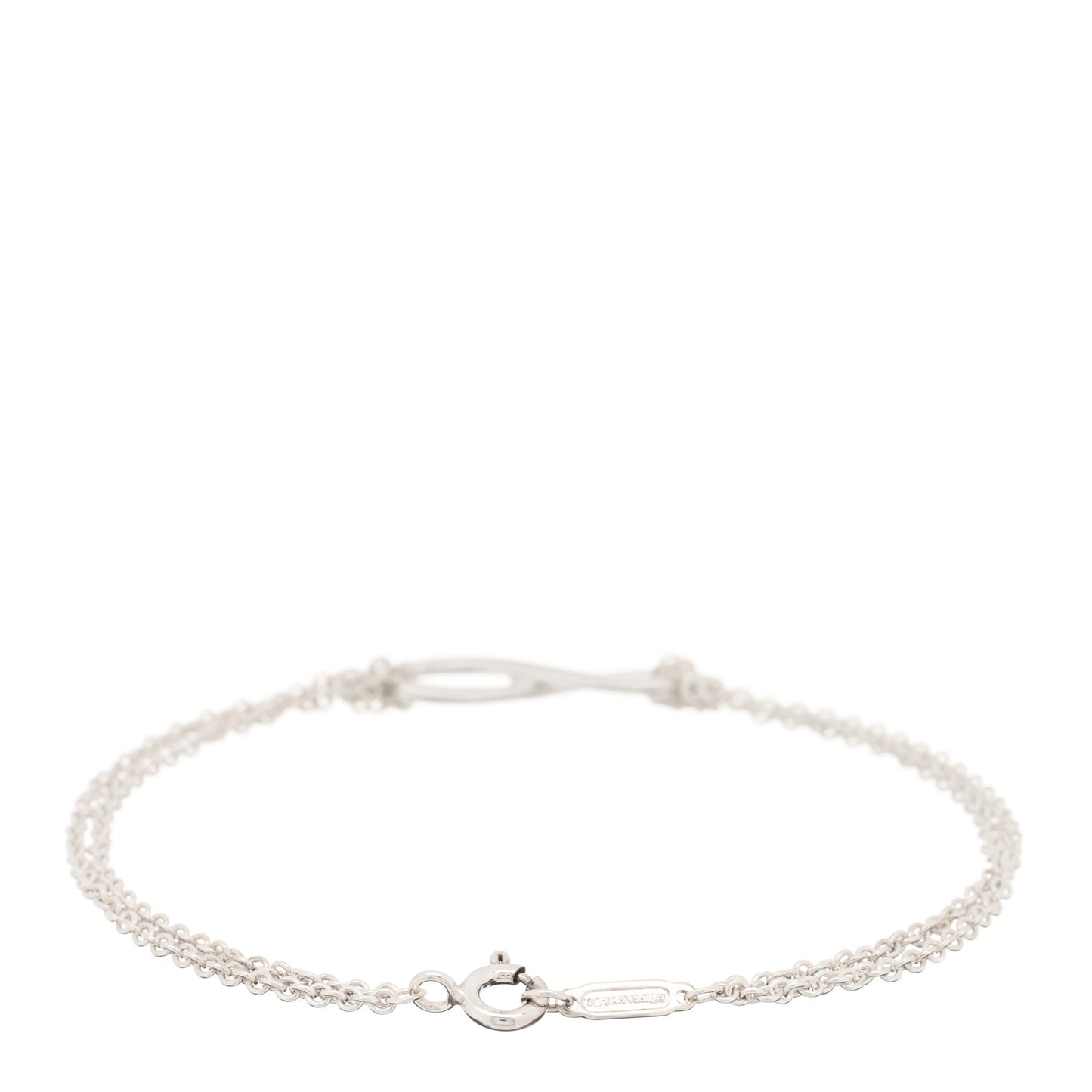 Sterling Silver Infinity Double Chain Bracelet