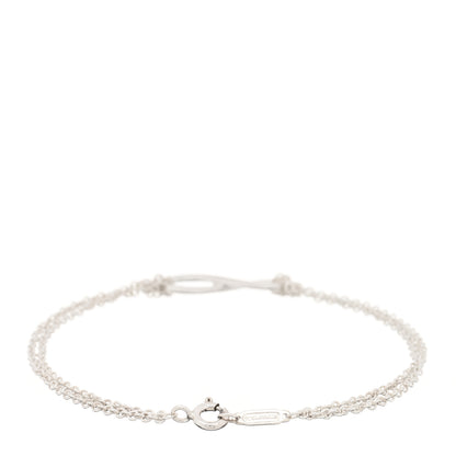 Tiffany Sterling Silver Infinity Double Chain Bracelet 2 of 3