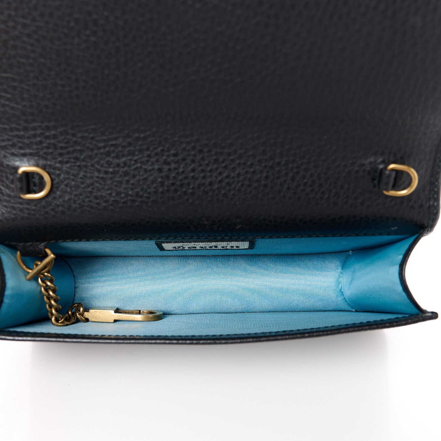 Gucci Dollar Calfskin Garden Mystic Cat Chain Wallet Black 5 of 9