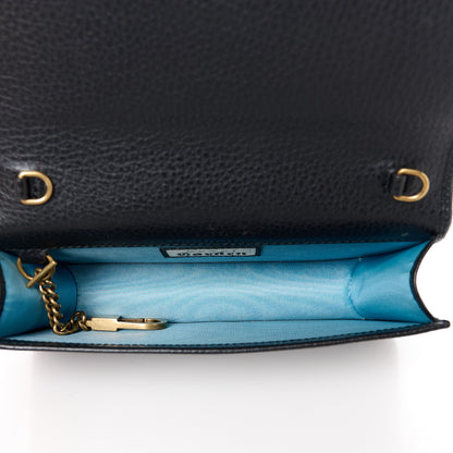 Gucci Dollar Calfskin Garden Mystic Cat Chain Wallet Black 5 of 9