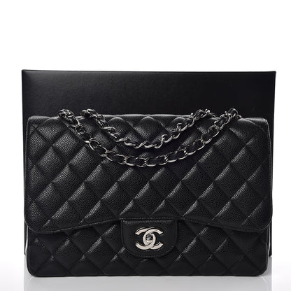 Chanel Caviar Quilted Jumbo Single Flap Black 10 of 10
