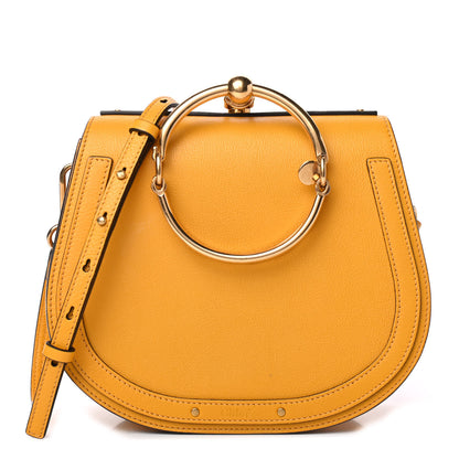 Chloe Calfskin Suede Medium Nile Bracelet Bag Dark Ochre 1 of 10