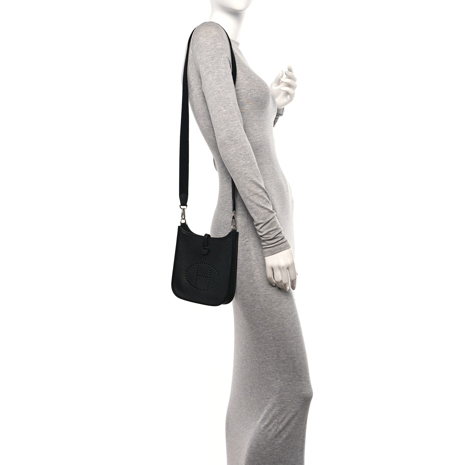 Hermes Taurillon Clemence Evelyne TPM Black 2 of 11