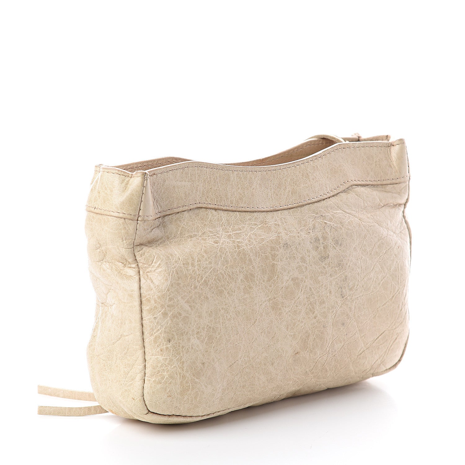 Balenciaga Agneau Classic Hardware Porte Toilette Makeup Clutch Beige 2 of 7