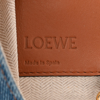Loewe Calfskin Denim Small Hammock Shoulder Bag Blue Tan 6 of 15