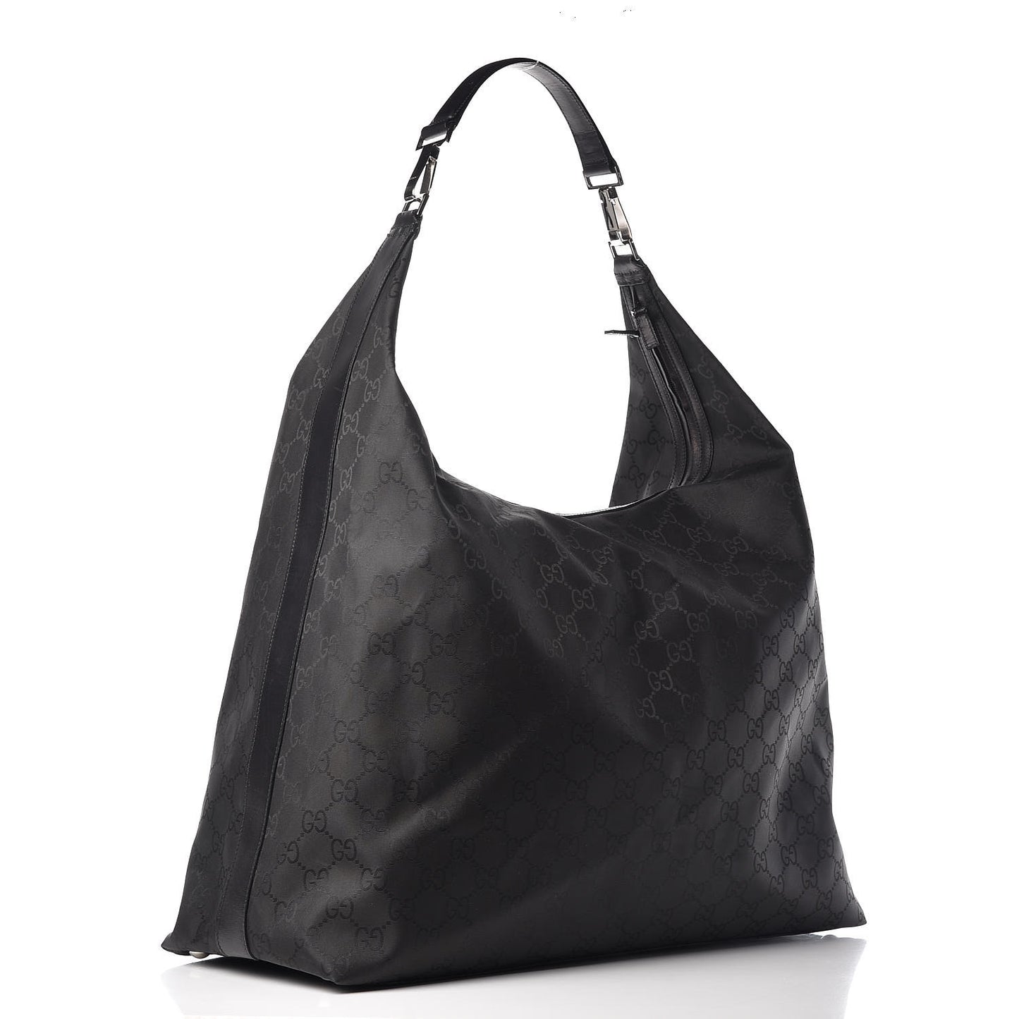Nylon Monogram Oversized Overnight Bag Black
