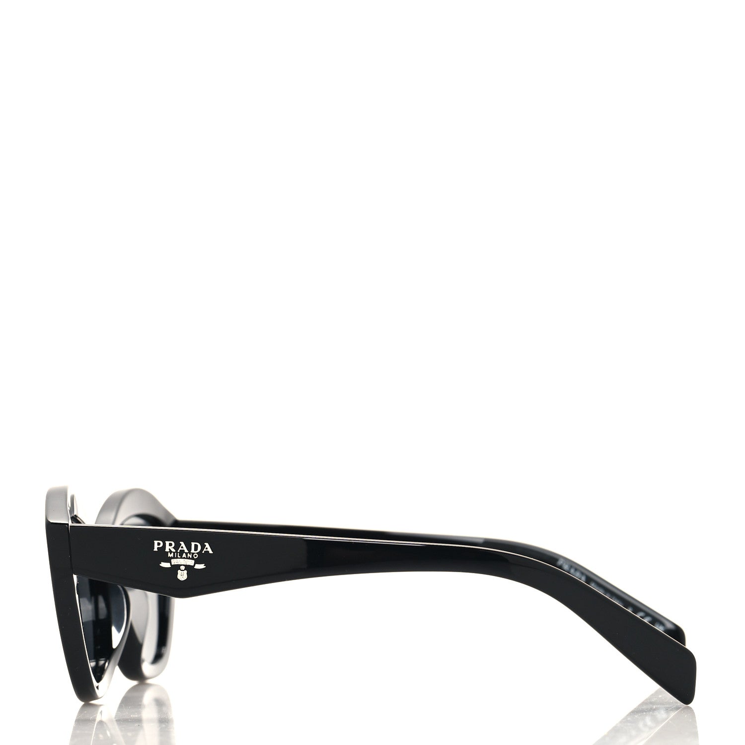Prada Acetate Logo Sunglasses SPR A02-F Black 3 of 7