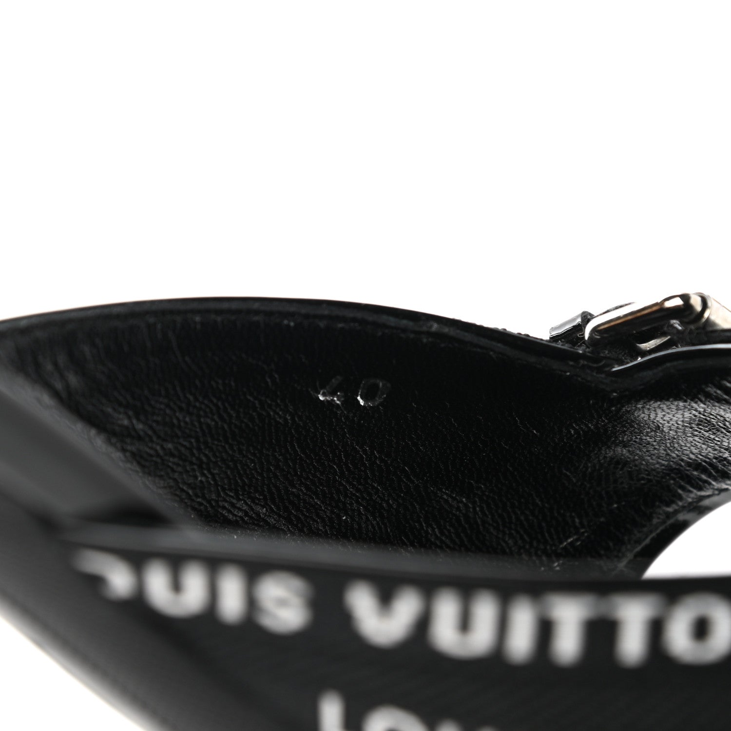 Louis Vuitton Patent Jacquard Open Toe Mule 40 Black 10 of 11
