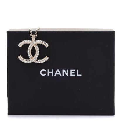 Chanel Crystal CC Chain Necklace Gold 6 of 6