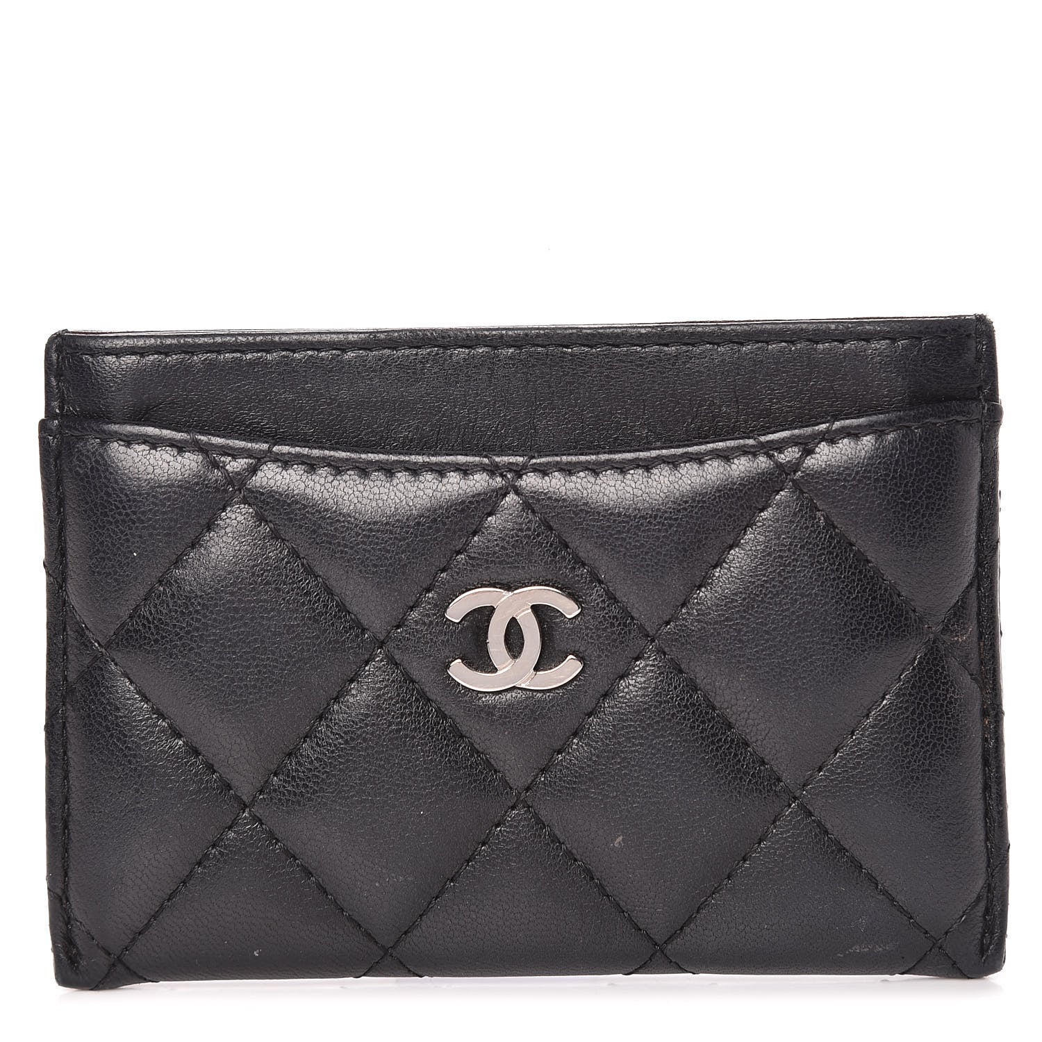 Chanel Lambskin Quilted Card Holder Black 1 of 9