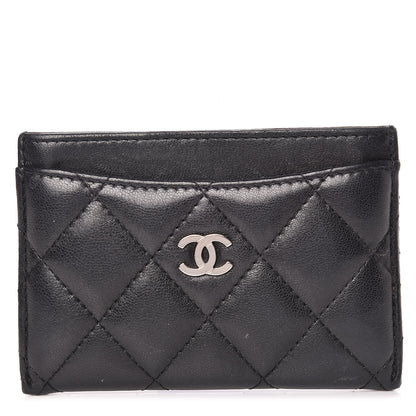 Chanel Lambskin Quilted Card Holder Black 1 of 9