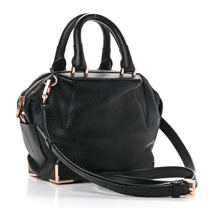 Alexander Wang Pebbled Calfskin Mini Emile Black Rose Gold Hardware 2 of 14