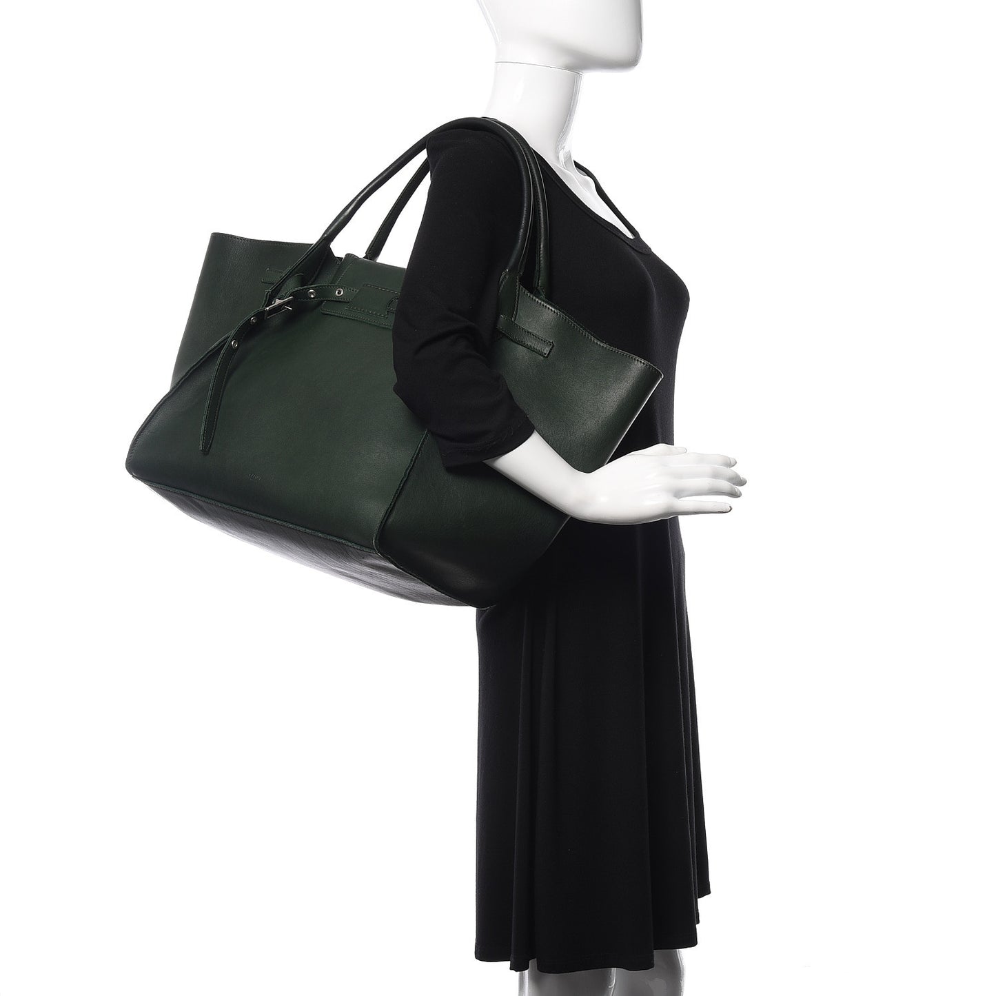 Smooth Calfskin Medium Big Bag Dark Green
