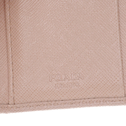Prada Saffiano Metal Tri-Fold Compact Wallet Cipria 10 of 12