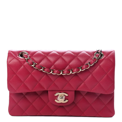 Chanel Caviar Quilted Small Double Flap Dark Pink 1 of 4