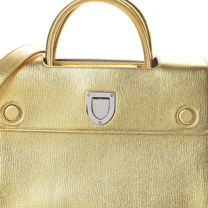 Christian Dior Metallic Goatskin Medium Diorever Flap Gold 7 of 9