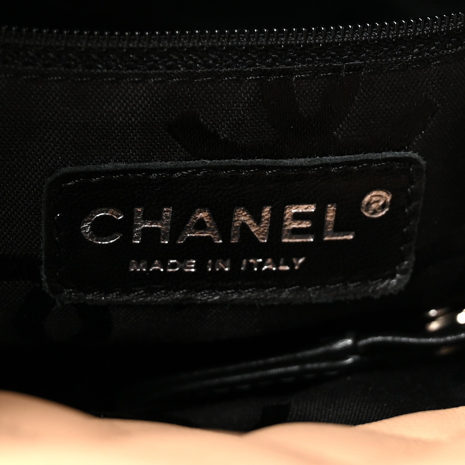 Chanel Calfskin Quilted Medium Cambon Tote Beige Black 6 of 9