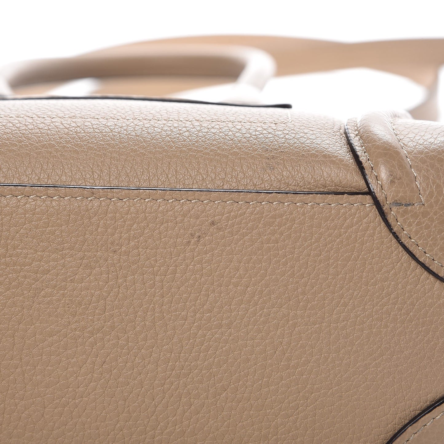 Drummed Calfskin Nano Luggage Dune