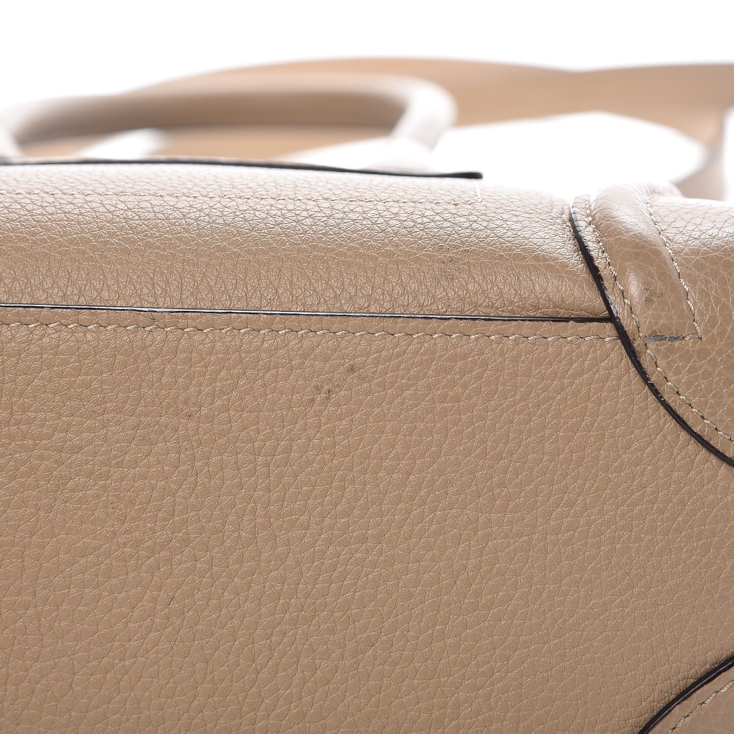 Celine Drummed Calfskin Nano Luggage Dune 9 of 9