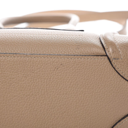 Celine Drummed Calfskin Nano Luggage Dune 9 of 9