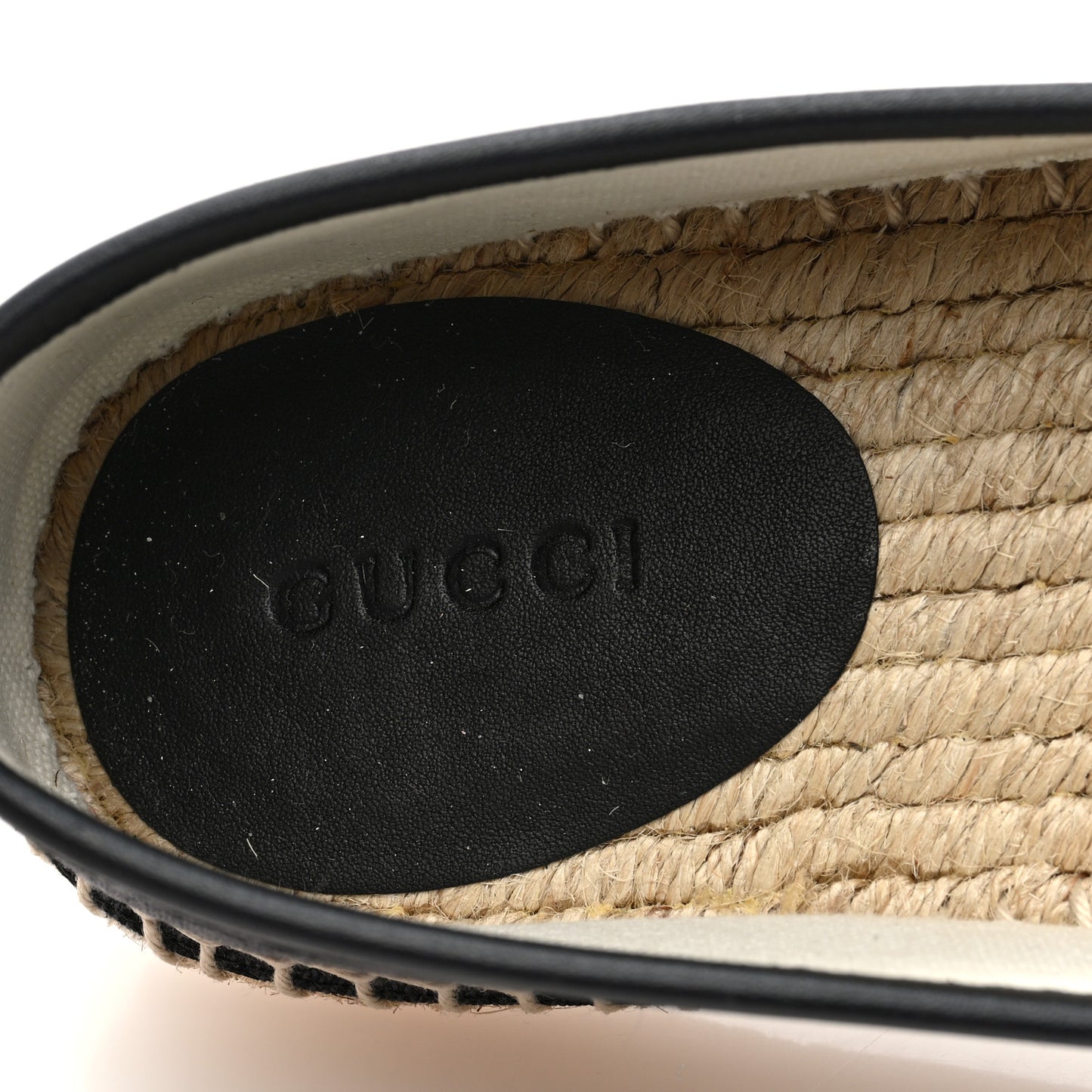 Washed Cotton Miro Soft Calfskin GG Monogram Espadrilles 37.5 Black