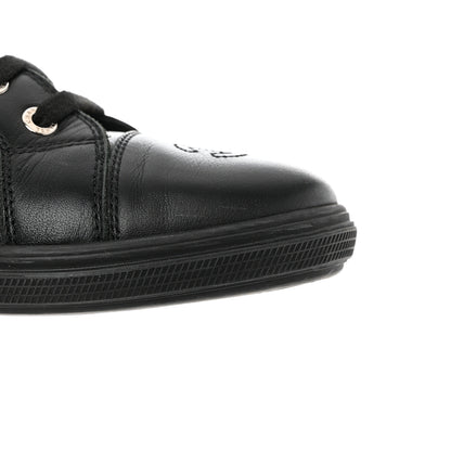 Chanel Calfskin Mens CC Cap Toe Sneakers 40 Black 9 of 12