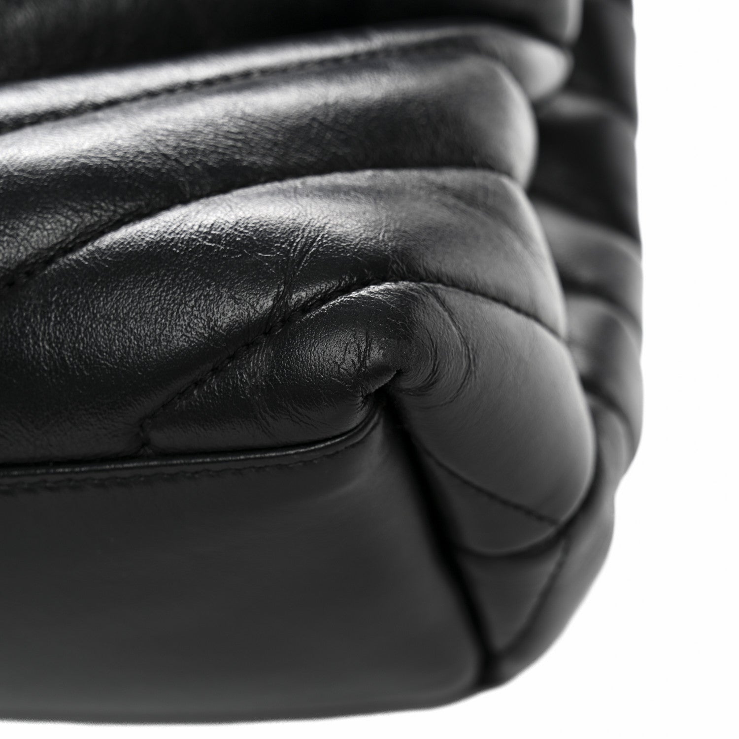 Saint Laurent Calfskin Y Quilted Monogram Medium Loulou Chain Satchel Black 11 of 16