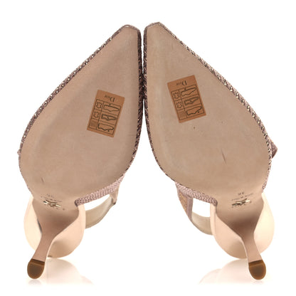 Christian Dior Cotton Laminated Strass J'Adior Slingback 100mm Pumps 36 Rose Des Vents 7 of 13