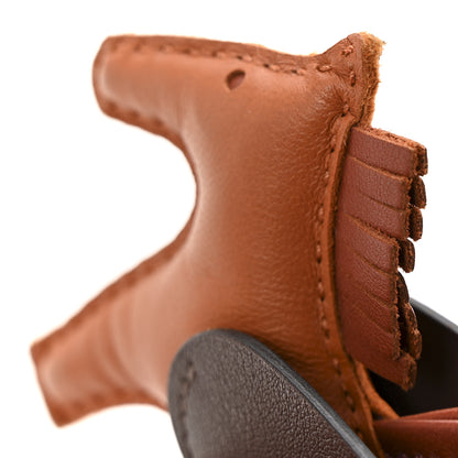 Hermes Milo Lambskin Grigri Rodeo Pegase Horse Bag Charm PM Pain D'epice Sienne Moka 5 of 7